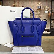 BagsAll Celine Leather Micro Luggage Z1087 Blue 28.5cm - 6