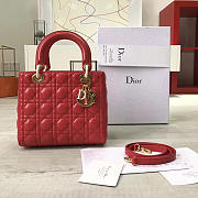 bagsAll Lady Dior Medium 24 Red Gold Tone 1584 - 1