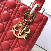 bagsAll Lady Dior Medium 24 Red Gold Tone 1584 - 6