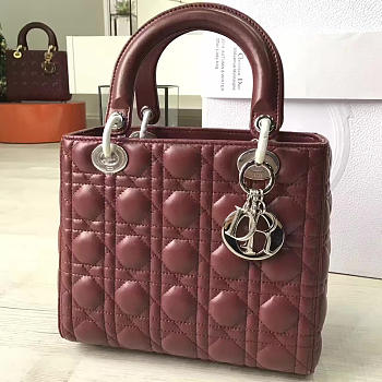 BagsAll Lady Dior 24 Wine Red 1613