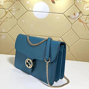Gucci GG Flap Shoulder Bag On Chain Sapphire Blue BagsAll 510303 - 6