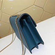 Gucci GG Flap Shoulder Bag On Chain Sapphire Blue BagsAll 510303 - 3
