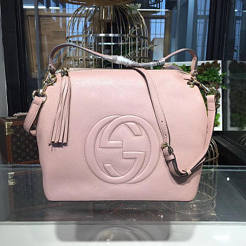 Gucci Tote Bag Pink Leather 2623 35cm