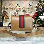 Gucci Shoulder Bag Brown Tan Leather 2153 33cm - 1