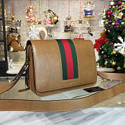 Gucci Shoulder Bag Brown Tan Leather 2153 33cm - 3