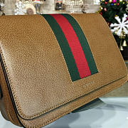 Gucci Shoulder Bag Brown Tan Leather 2153 33cm - 6