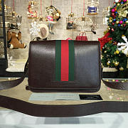 Gucci Shoulder Bag Brown Leather 2155 33cm - 2
