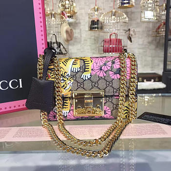 Gucci Padlock 20 Ophidia Leather Tiger 2166