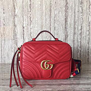 Gucci GG Marmont 25 Matelassé Red Leather 2254 - 1