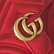 Gucci GG Marmont 25 Matelassé Red Leather 2254 - 4