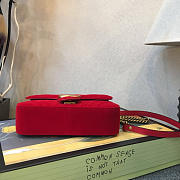 Gucci GG Marmont 22 Matelassé Velvet Red Leather 2257 - 6
