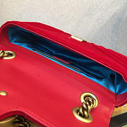 Gucci GG Marmont 22 Matelassé Velvet Red Leather 2257 - 5