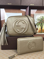Gucci Soho Disco 21 Leather Bag Gold Z2361 - 4