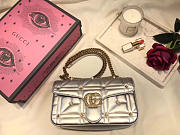 Gucci GG Marmont 26 Silver Pearl Bag 2641 - 2