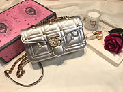 Gucci GG Marmont 26 Silver Pearl Bag 2641 - 3