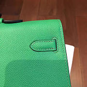 Hermès Kelly Clutch 31 Green/SilverBagsAll Z2845 - 4