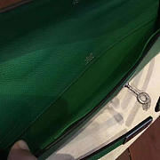 Hermès Kelly Clutch 31 Green/SilverBagsAll Z2845 - 6