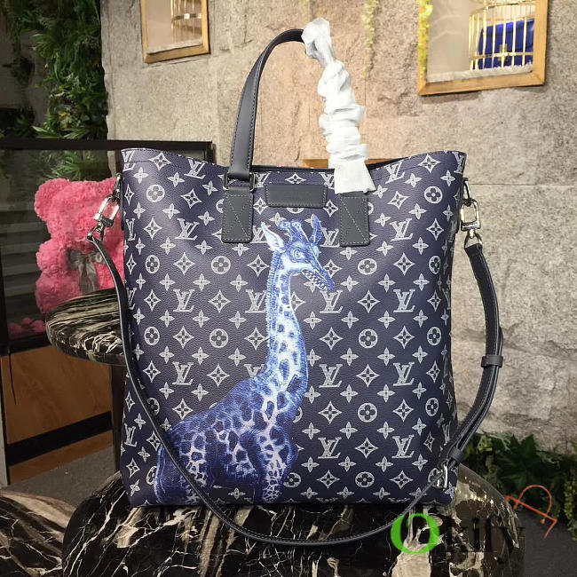 Louis Vuitton Atlas Tote Giraffe Black 3762 42cm - 1