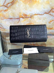YSL MONOGRAM KATE Clutch IN EMBOSSED CROCODILE SHINY LEATHER BagsAll 4963 - 6
