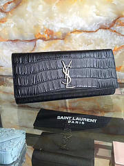 YSL MONOGRAM KATE Clutch IN EMBOSSED CROCODILE SHINY LEATHER BagsAll 4963 - 4