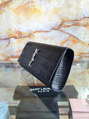 YSL MONOGRAM KATE Clutch IN EMBOSSED CROCODILE SHINY LEATHER BagsAll 4963 - 3