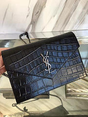 YSL Monogram Kate Crocodile Embossed Shiny Leather BagsAll 5029 - 5