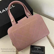 Chanel Small Label Click leather Shopping Bag Pink A93731 VS09584 20cm - 6