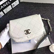 Chanel Grained Calfskin Caviar Stitched White A92949 VS07753 23cm - 5
