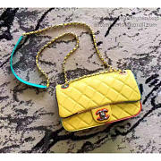 Chanel Yellow Multicolor Small Flap Bag A150301 23cm - 3