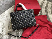 bagsAll VALENTINO Candystud quilted leather tote 0061 black - 1