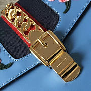 Gucci Sylvie Blue Leather Bag 31.5cm - 4