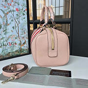 Gucci GG Supreme 33 Top Handle Bag Pink Leather 2206 - 5