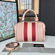 Gucci GG Supreme 33 Top Handle Bag Pink Leather 2206 - 4