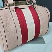 Gucci GG Supreme 33 Top Handle Bag Pink Leather 2206 - 3