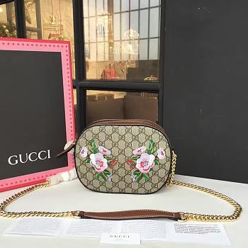 Gucci GG Ophidia Canvas 26 Supreme Mini Chain Bag 