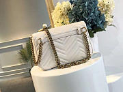 Gucci GG Marmont 21.5 White Matelassé Pearl Bag 2635 - 5