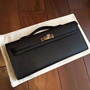 Hermès Kelly Clutch 31 Black/Gold BagsAll Z2838 - 1