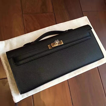 Hermès Kelly Clutch 31 Black/Gold BagsAll Z2838