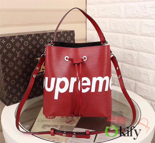 Louis Vuitton Supreme 26 Bucket Bag Red M44022 - 1