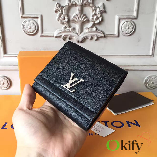 Louis Vuitton LOCKME II COMPACT WALLET Black 3170 - 1