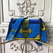 bagsAll Prada Cahier Velvet 20 Shoulder Bag Blue 4319 - 1