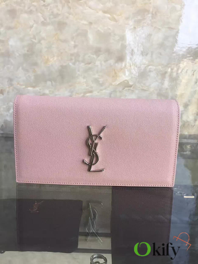 YSL MONOGRAM KATE 25 Clutch GRAIN DE POUDRE EMBOSSED LEATHER BagsAll 4948 - 1