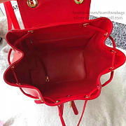 CC Grained Calfskin Gold-Tone Metal Backpack 26 Red BagsAll - 5