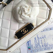 Chanel Lambskin and Calfskin Flap Bag White A91836 21cm - 2