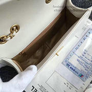 Chanel Lambskin and Calfskin Flap Bag White A91836 21cm - 5