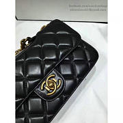 CC Quilted Calfskin Perfect Edge Bag Gold Black A14041 VS02054 26.5cm - 3