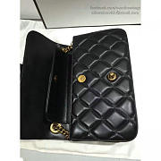 CC Quilted Calfskin Perfect Edge Bag Gold Black A14041 VS02054 26.5cm - 4