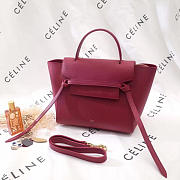 BagsAll Celine Belt Bag Wine Red Calfskin Z1178 27cm  - 6