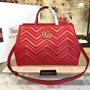 Gucci GG Marmont 35 Matelassé Red Tote  2236 - 2