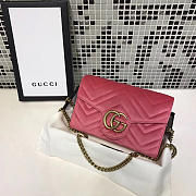 Gucci GG Marmont Velvet Leather WOC Pink 2582 20cm - 1